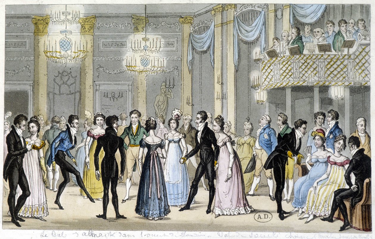 Baile de compañía, principios del siglo XIX de French School
