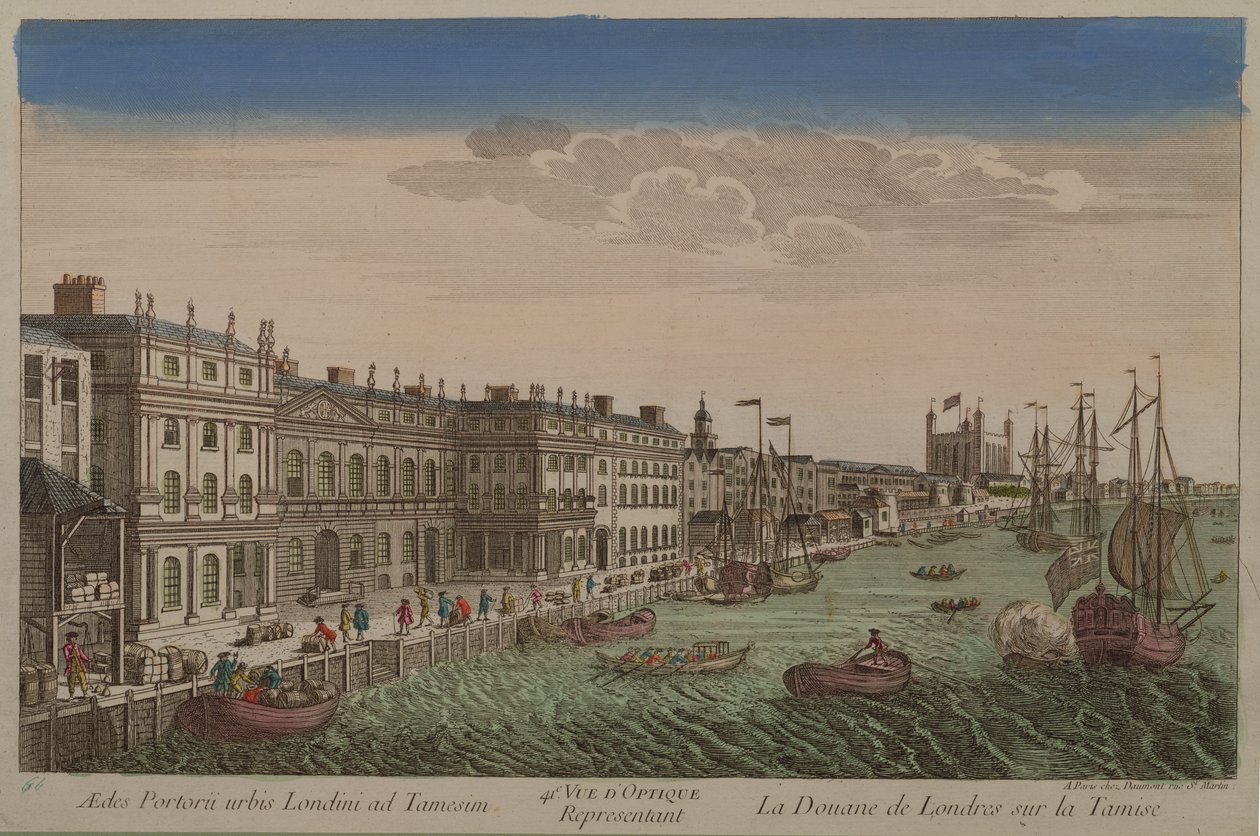 Aduana en el río Támesis de French School