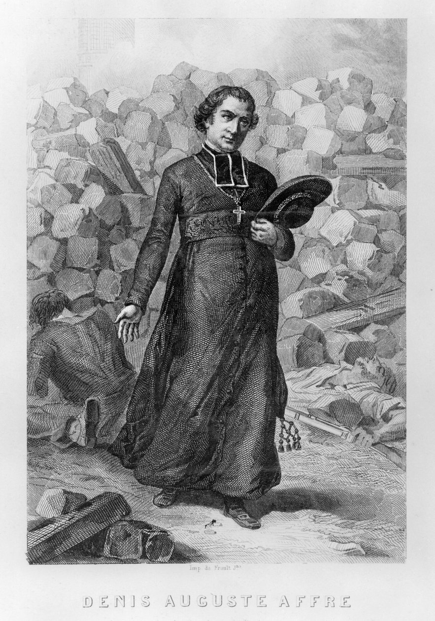 Denis-Auguste Affre (grabado) de French School