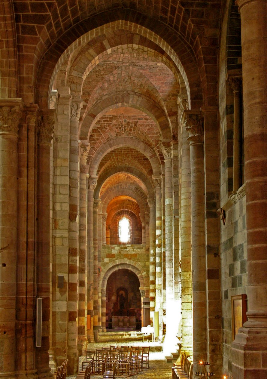 Representación de una vista del pasillo sur de French School