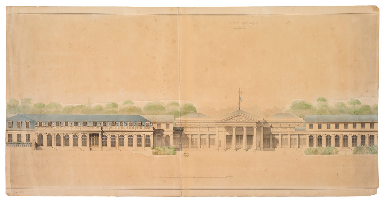 Fachada del Castillo de Neuilly de French School