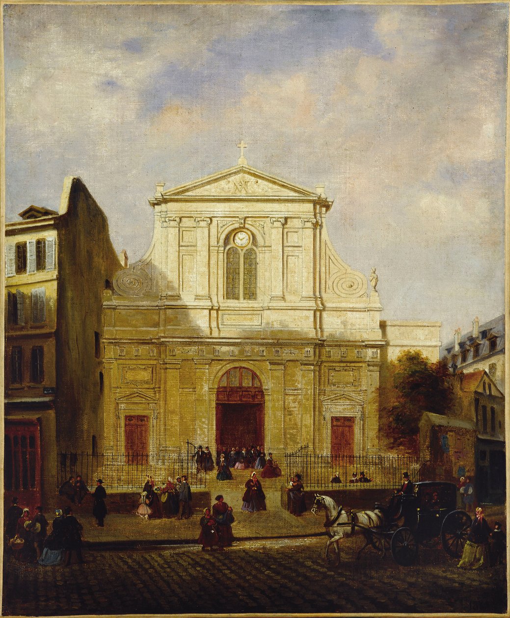 Fachada de la iglesia de Blancs-Manteaux de French School