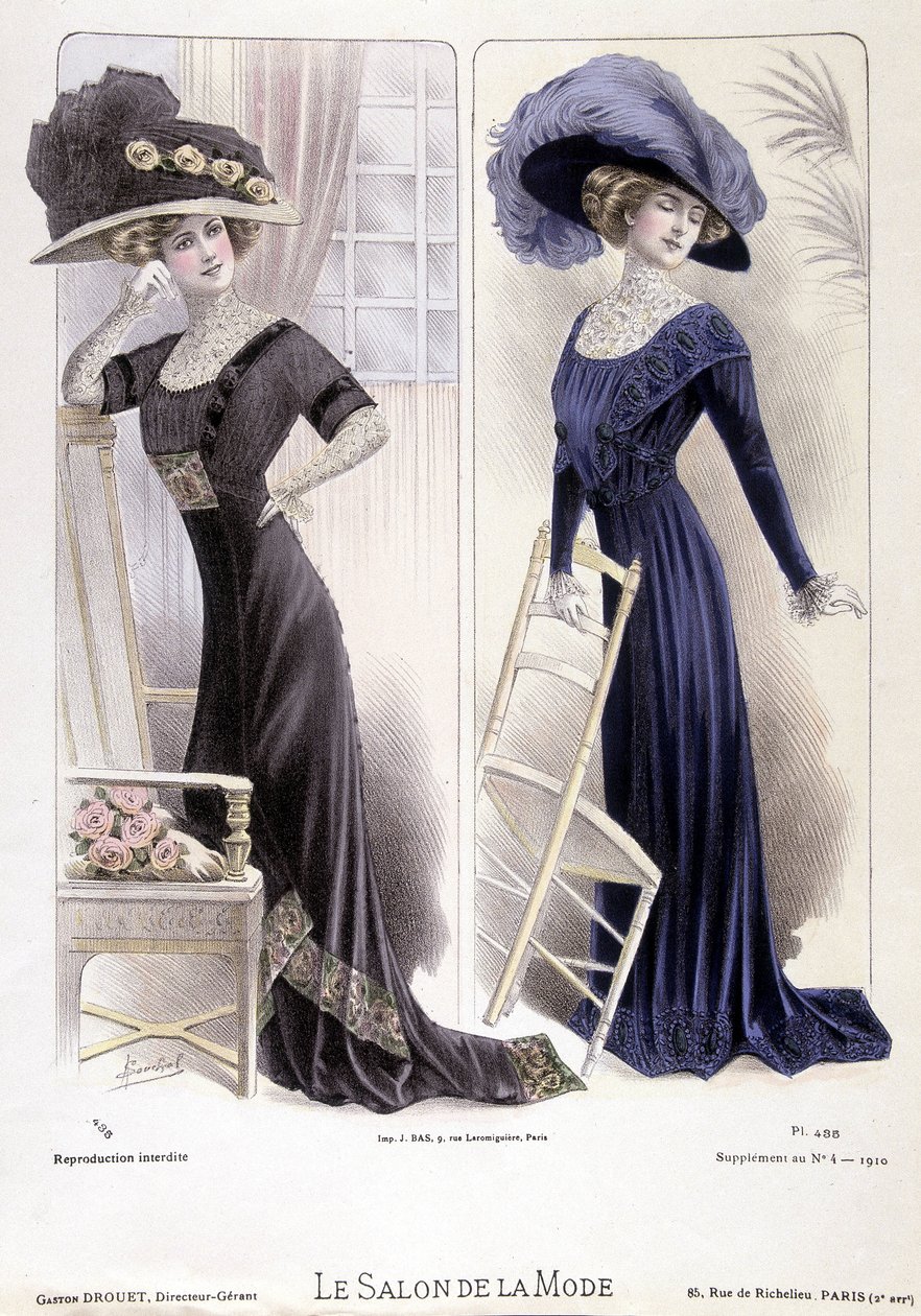 Desfile de moda, el 16/02/1910. de French School
