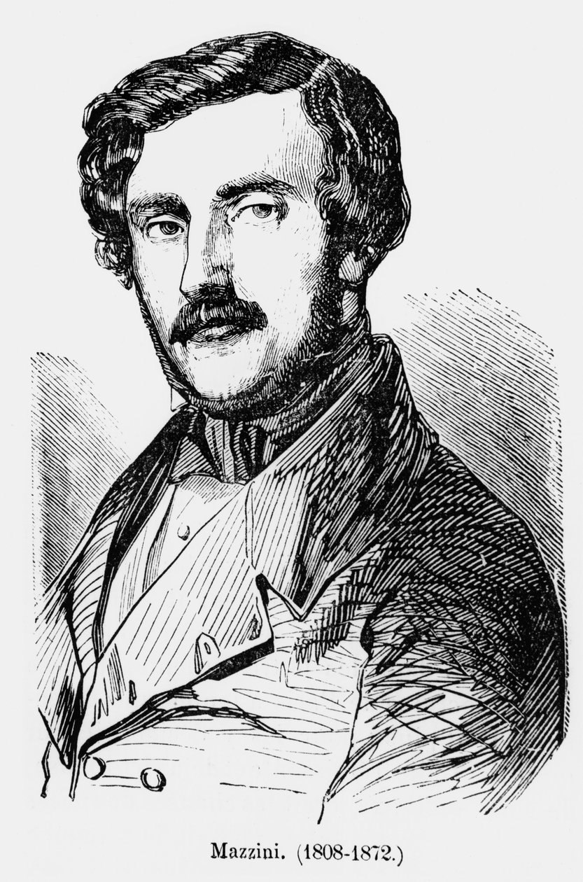 Giuseppe Mazzini (1805-72) c.1850 de French School