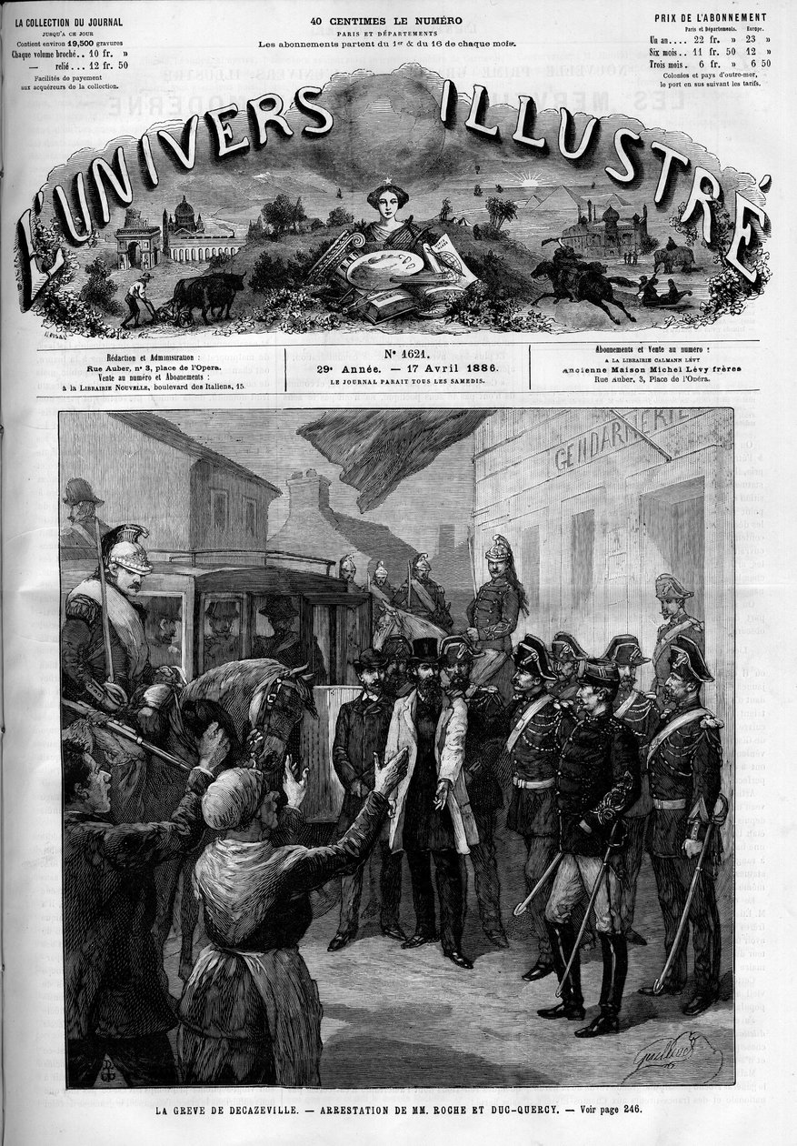 Huelga general de los mineros de Decazeville (Aveyron) de French School