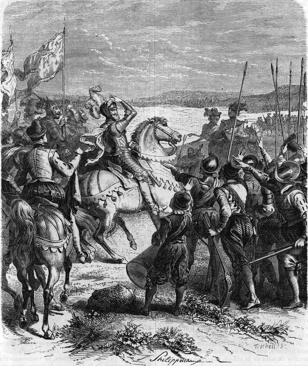 Enrique IV en Ivry, 14 de marzo. de French School