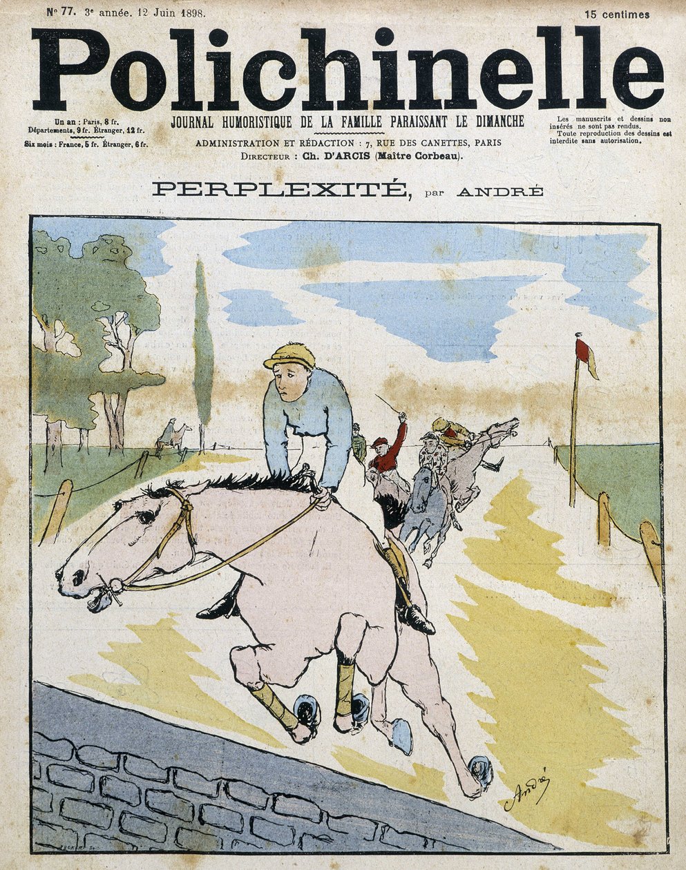 Carrera de caballos - en "Polichinela" de French School