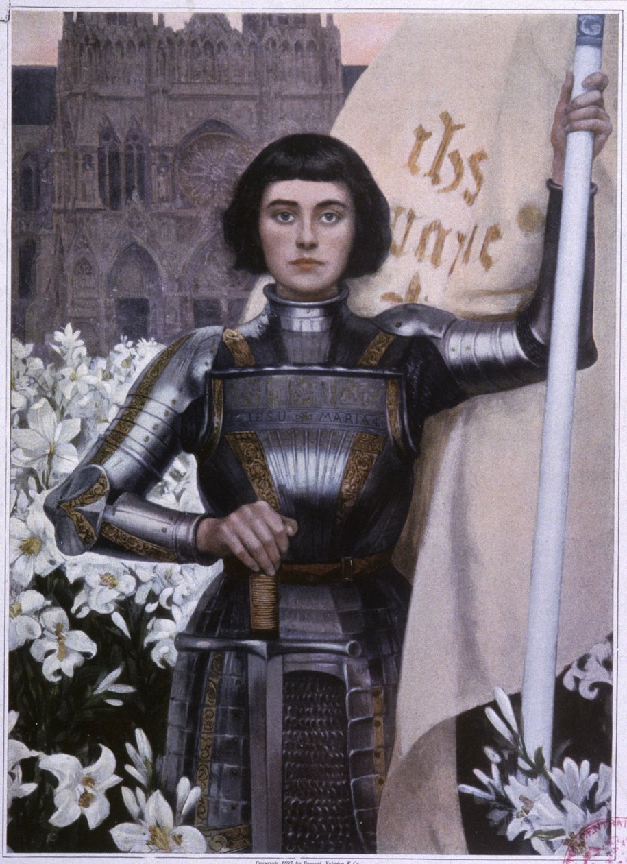 Juana de Arco (ilustración, circa 1900) de French School