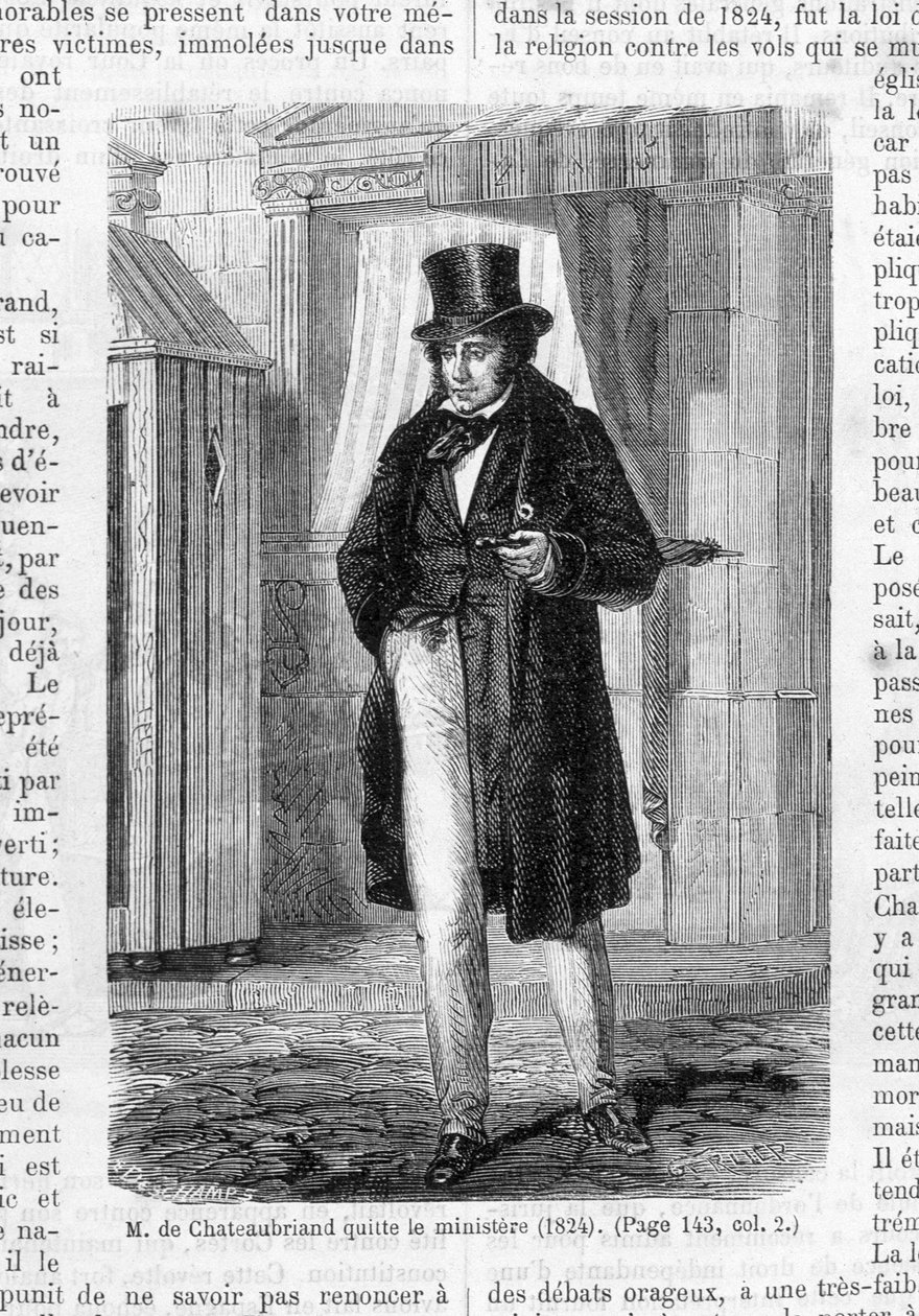 M. de Chateaubriand dejó el ministerio (1824). de French School