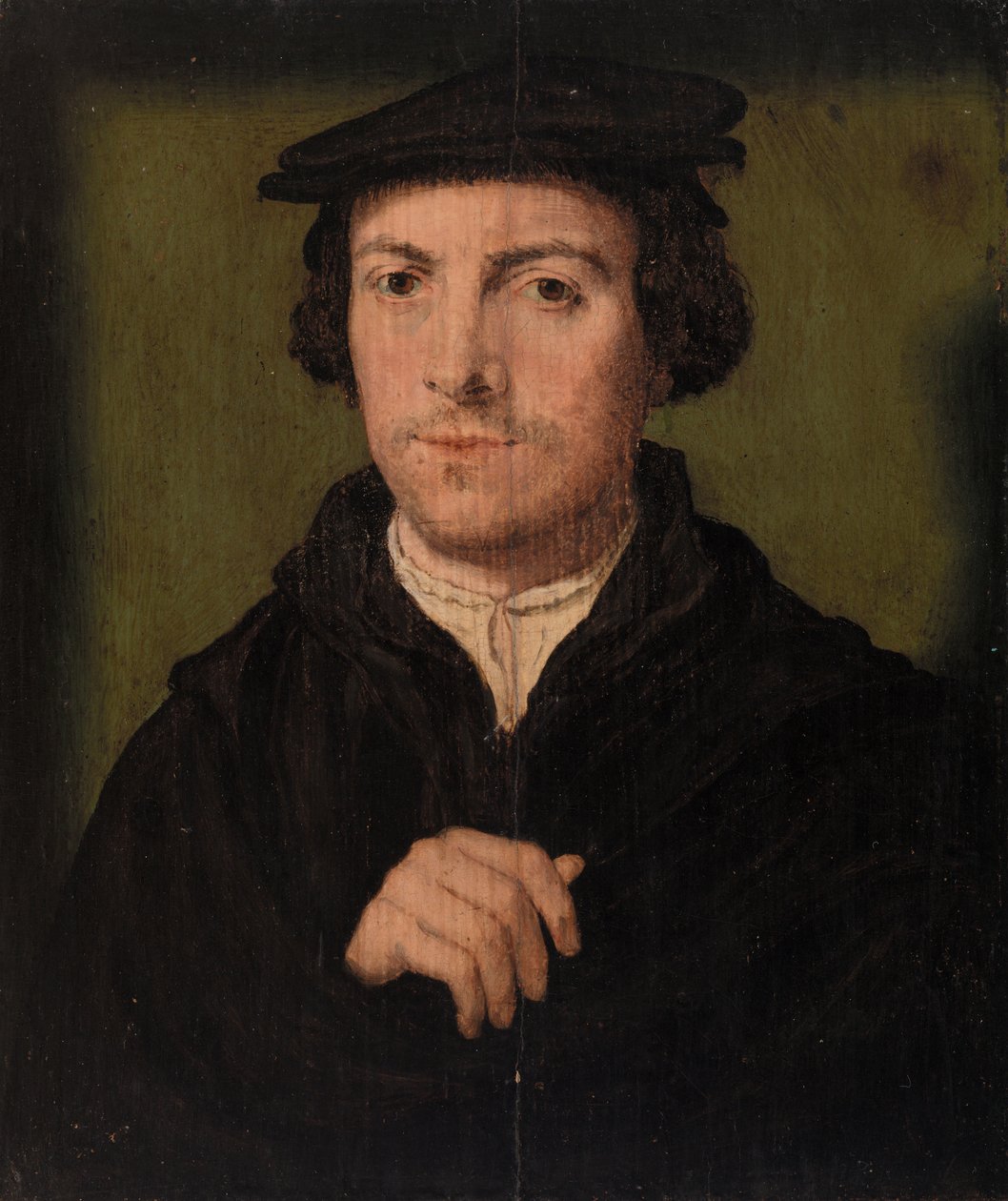 Hombre con Tam-O-Shanter de French School