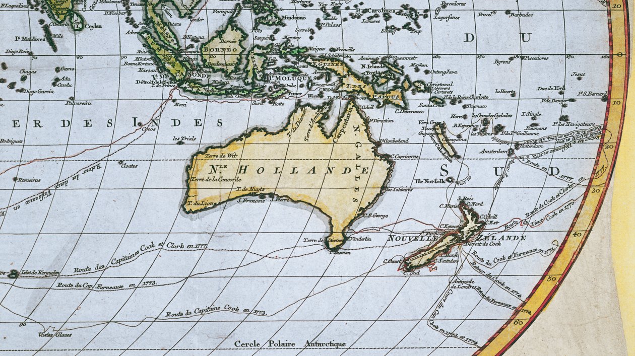 Mapa de Nueva Holanda, c.1650-1780 de French School