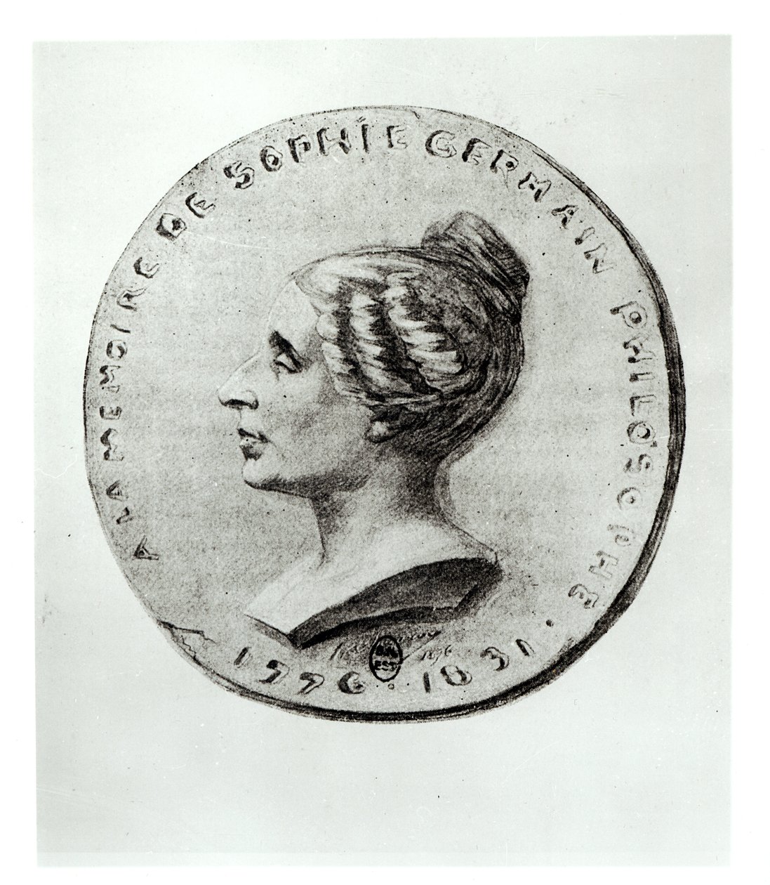 Medalla que representa a Sophie Germain (1776-1831) de French School