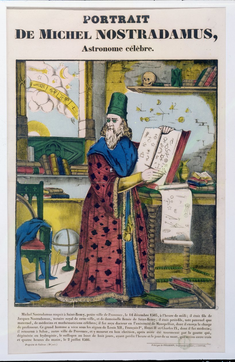 Michel Nostradame (Nostradamus), c.1840 de French School
