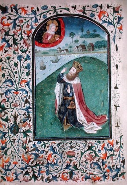 Ms Gen 288 f.131v Visión, c.1460 (pergamino) de French School