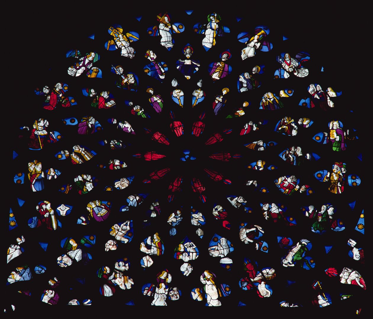 Rosetón norte, principios del siglo XVI de French School