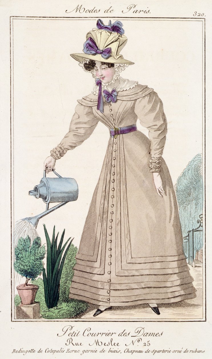 Placa de moda de París, principios del siglo XVIII de French School