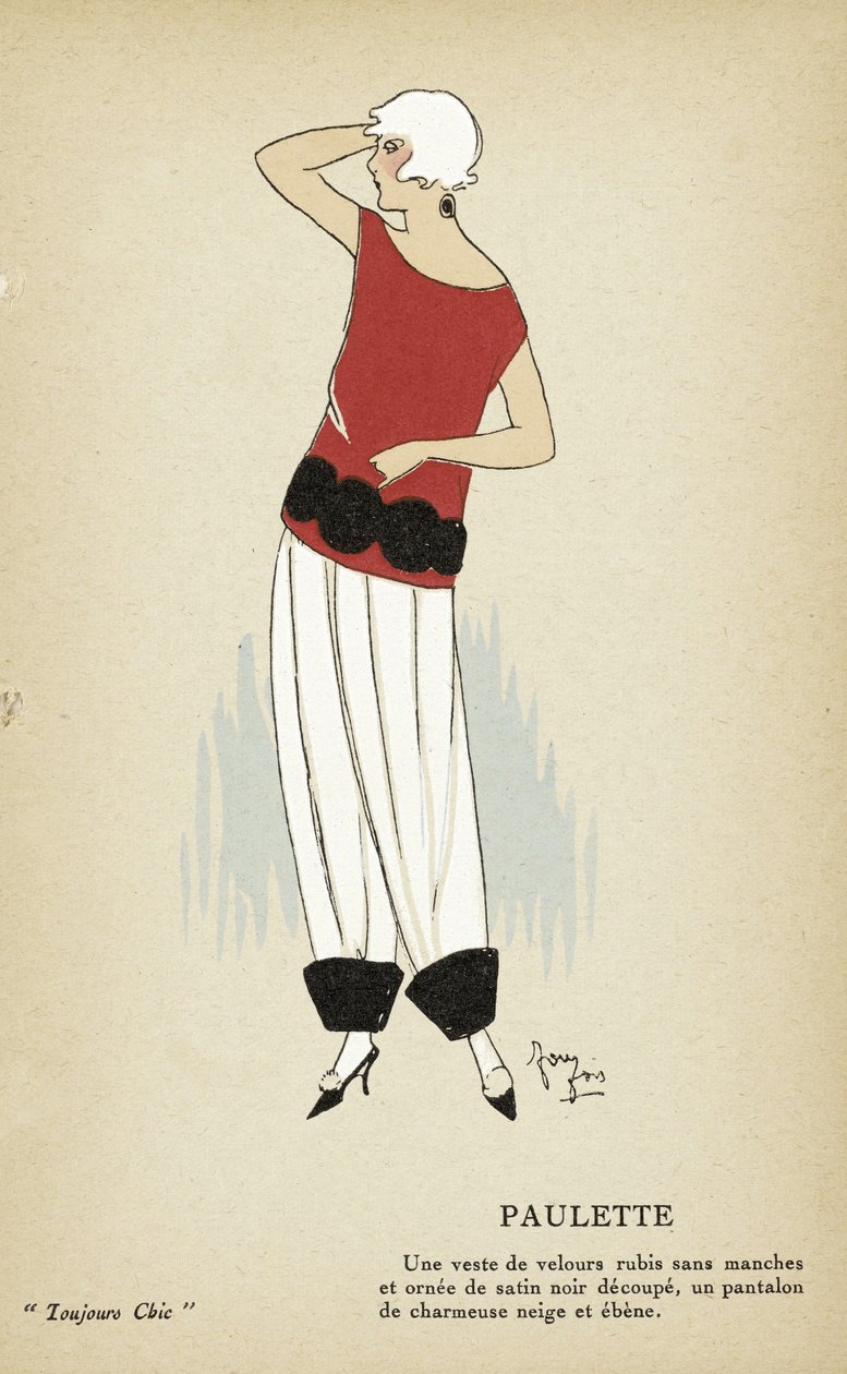 Paulette de Toujours Chic, pub.1921-22 (estarcido) de French School