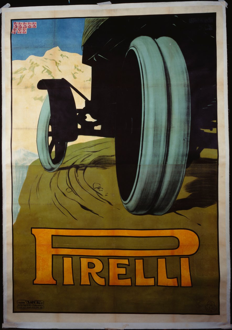 Pirelli, c.1920 (litografía en color) de French School