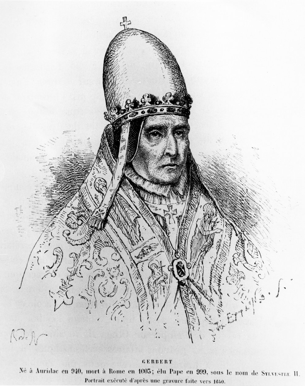 Papa Silvestre II de French School