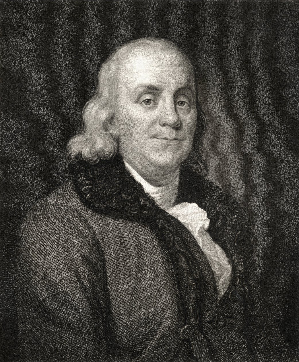 Retrato de Benjamin Franklin de French School
