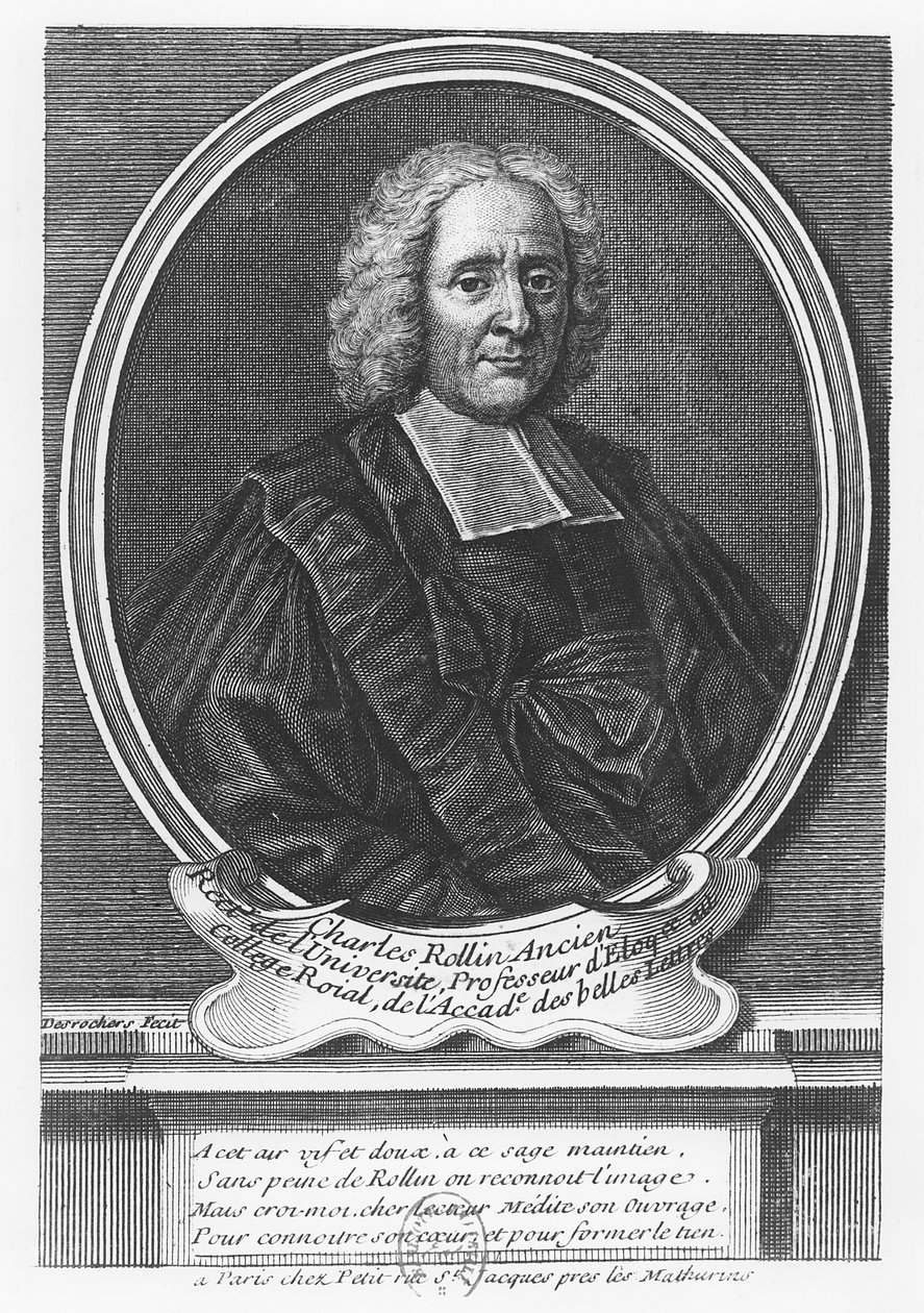 Retrato de Charles Rollin (grabado) de French School