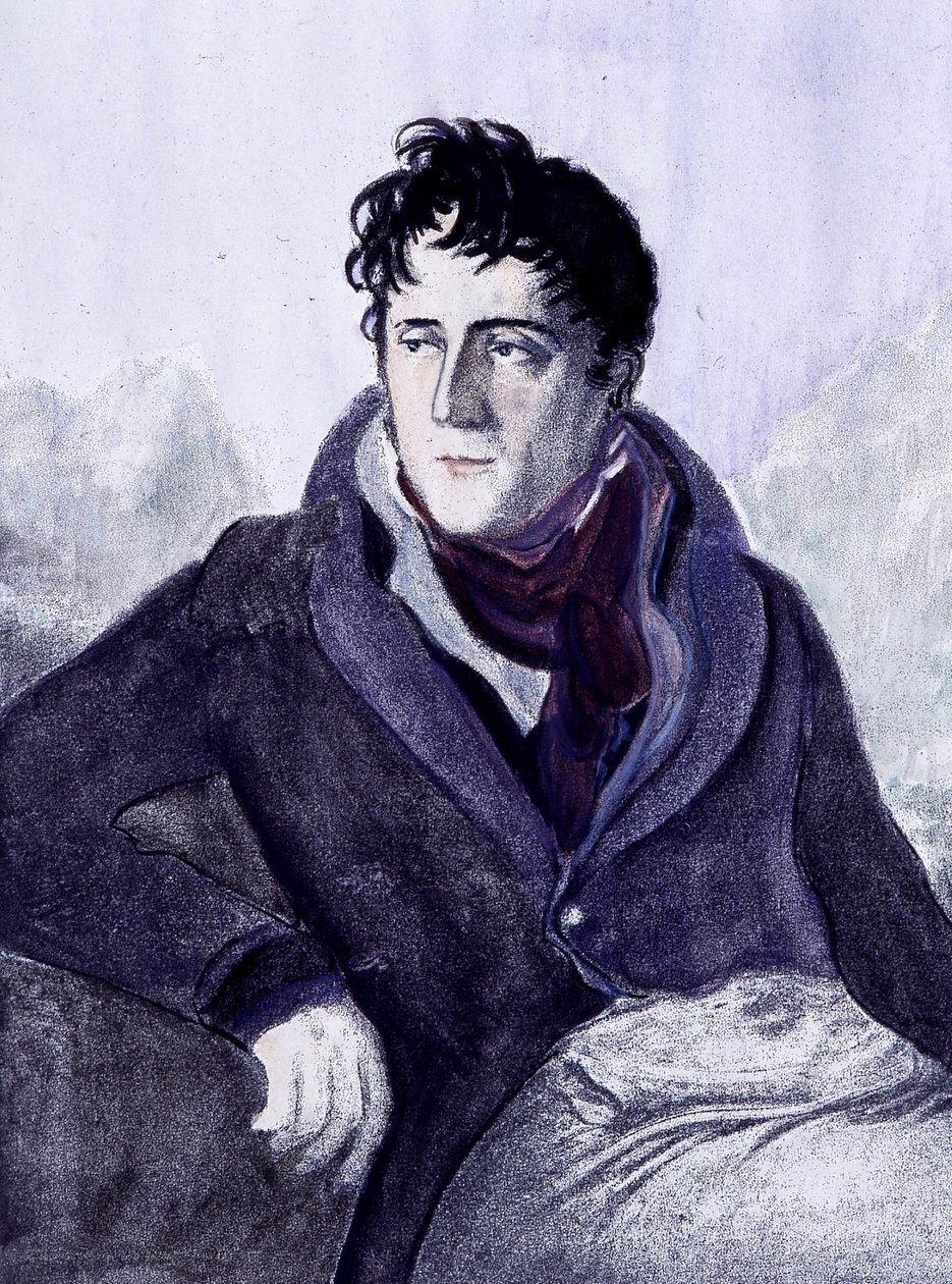 Retrato de Chateaubriand. Grabado del siglo XIX de French School