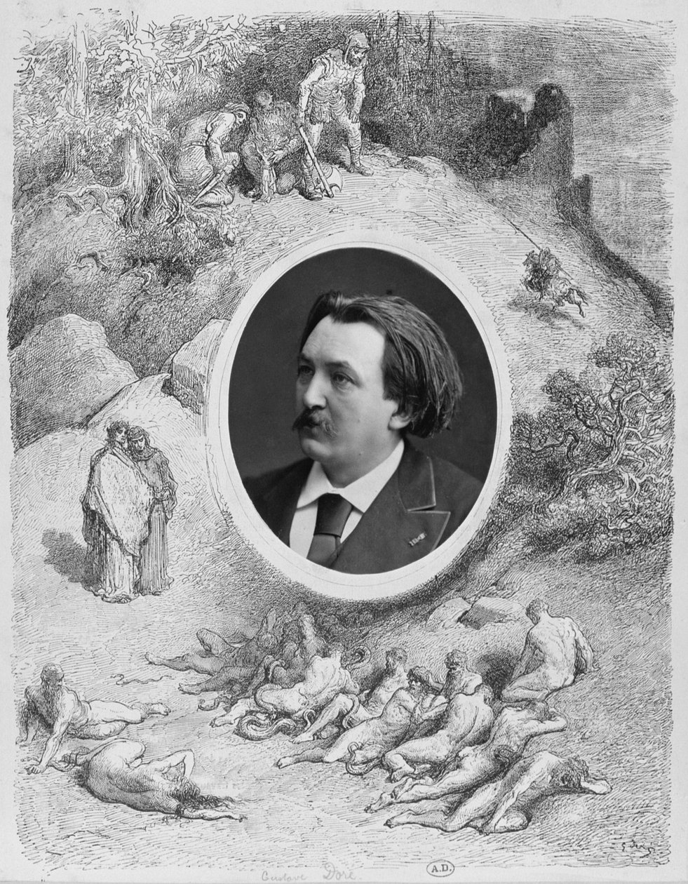 Retrato de Gustave Doré (1832-83) de French School