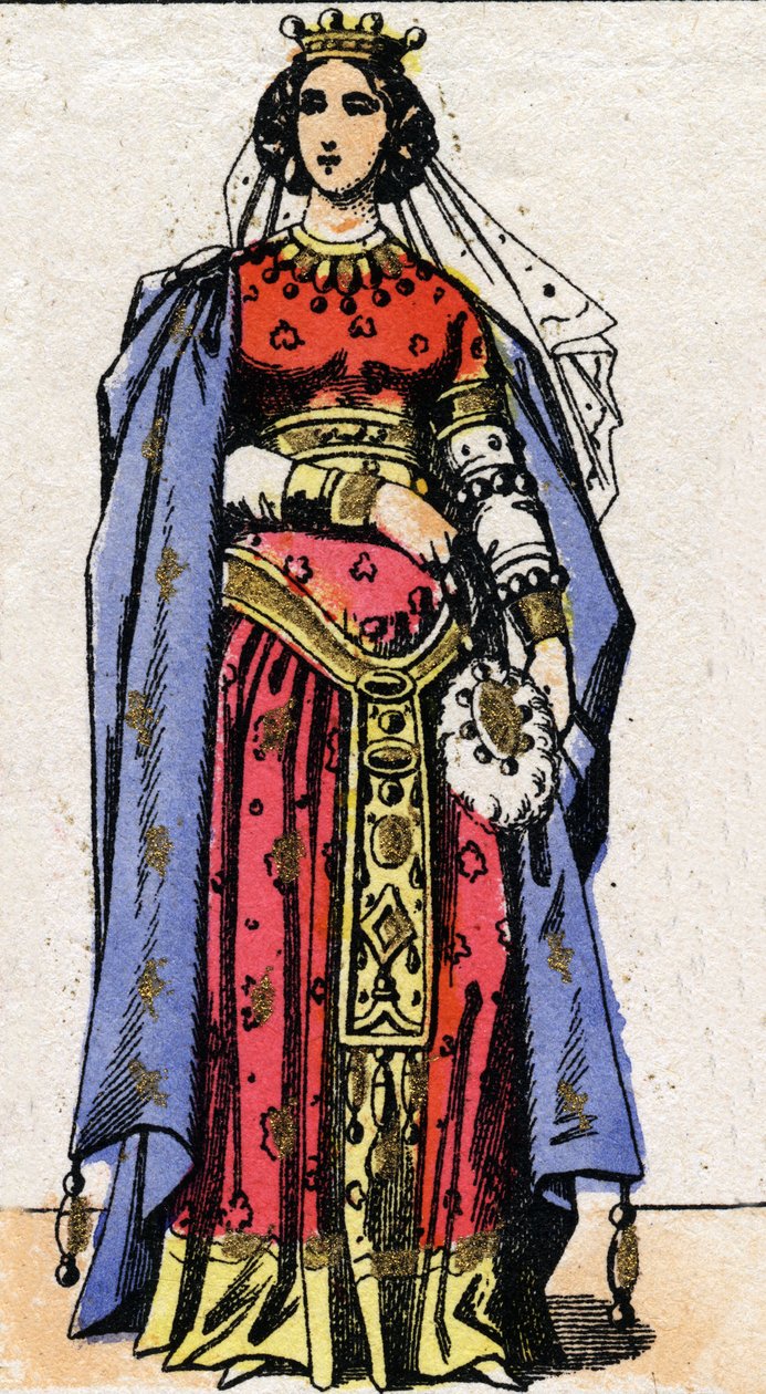 Retrato de la Reina Nantilde (ca. 610-642). de French School
