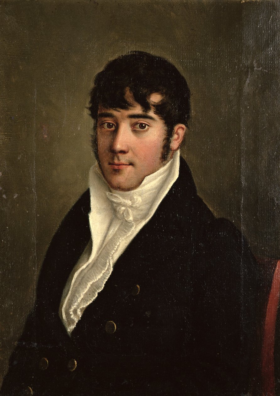 Retrato de un caballero sentado, c.1825 de French School