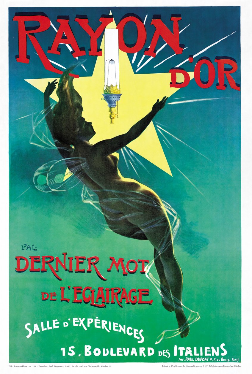 Póster publicitario de iluminación Rayon d