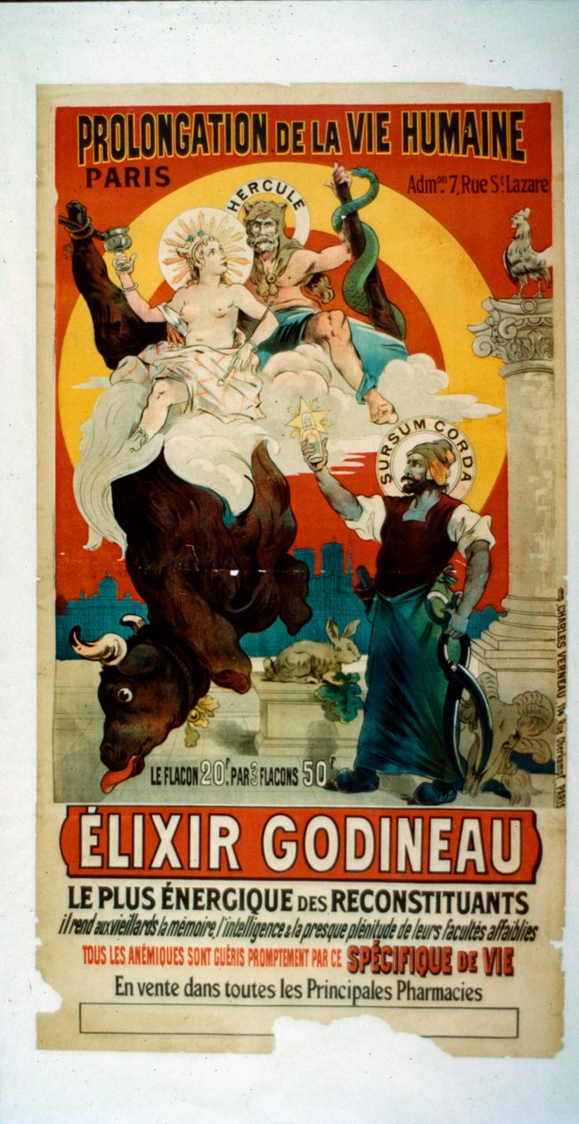 Póster para Elixir Godineau, c.1900 de French School