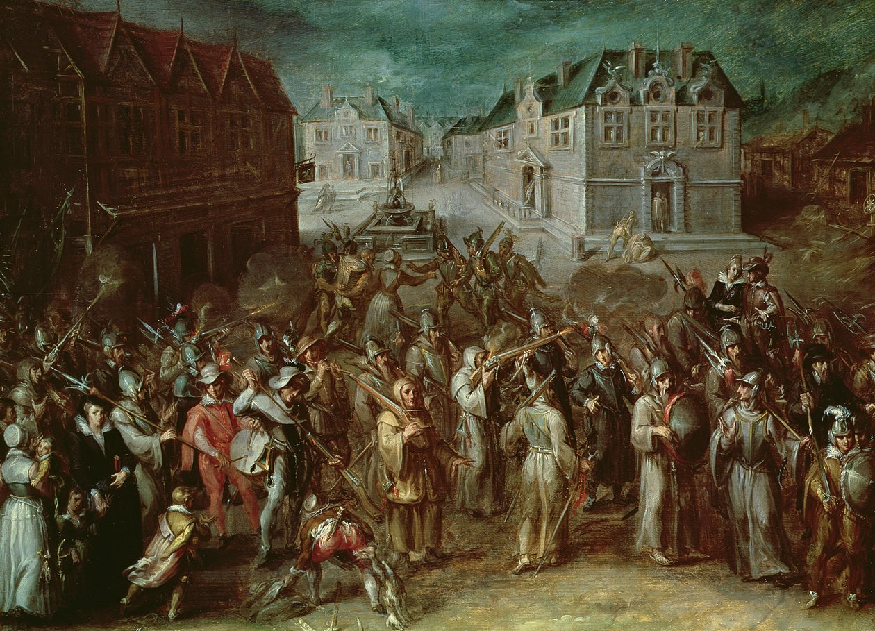 Procesión de la Liga Santa en 1590 de French School