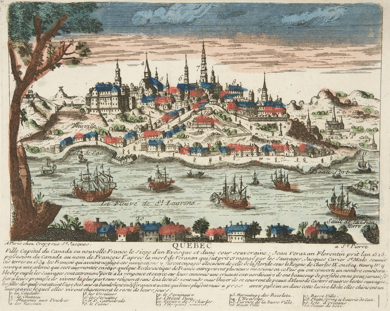 Quebec, pub. c. 1650 de French School