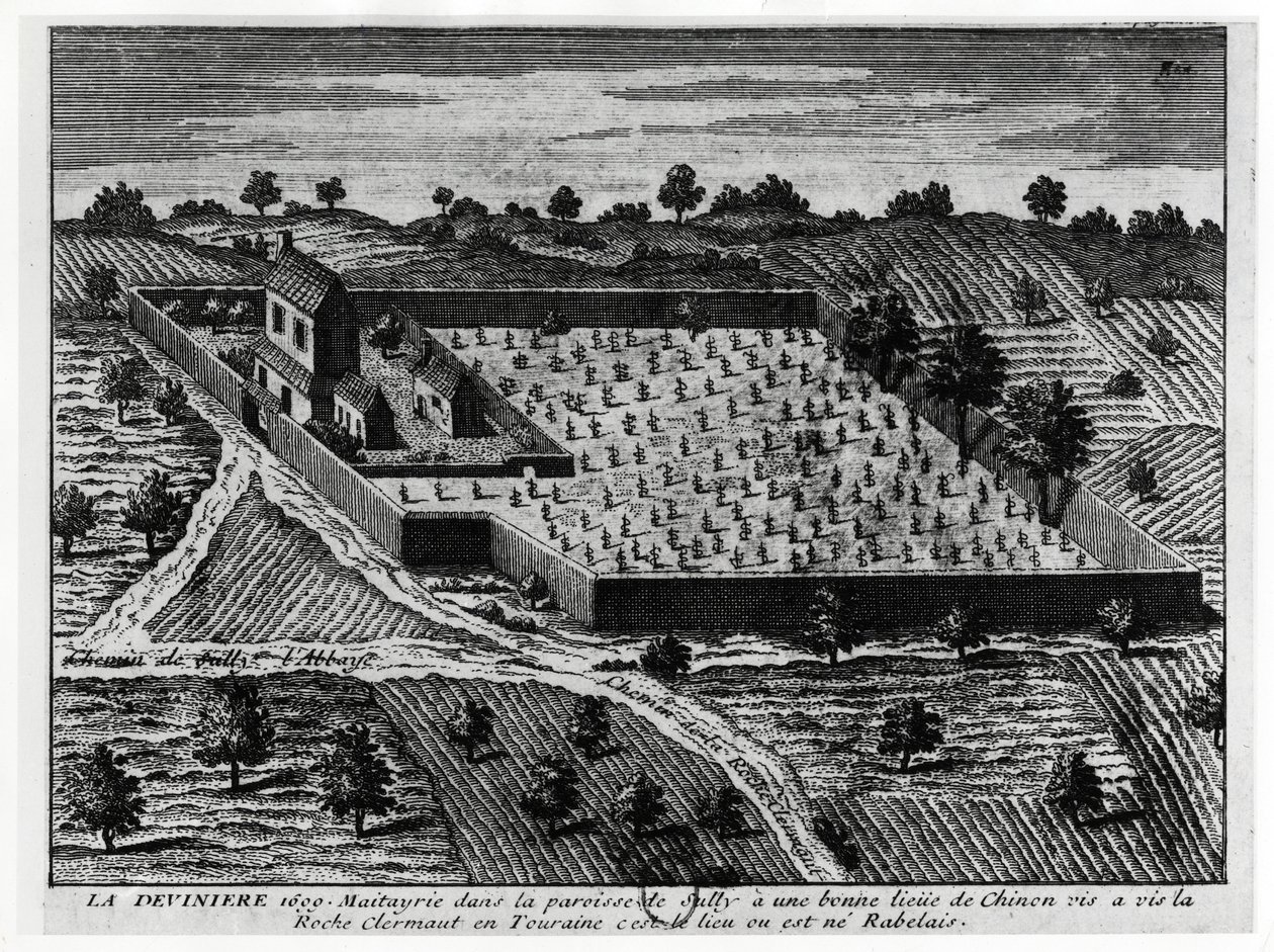Rabelais, La Devinière: lugar de nacimiento de Rabelais. de French School