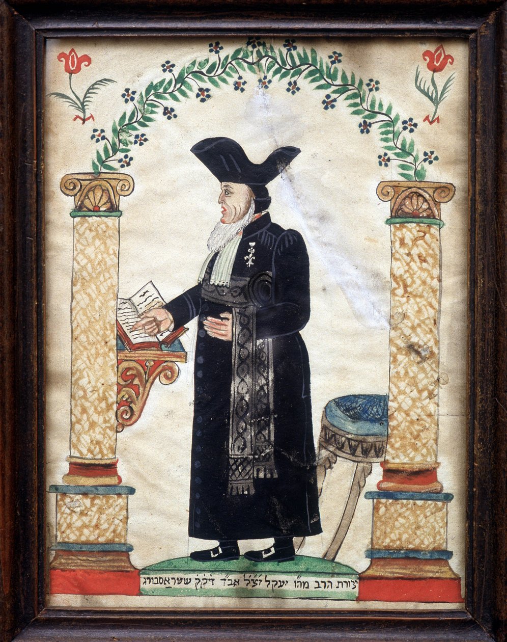 Representación de un rabino (litografía en color) de French School