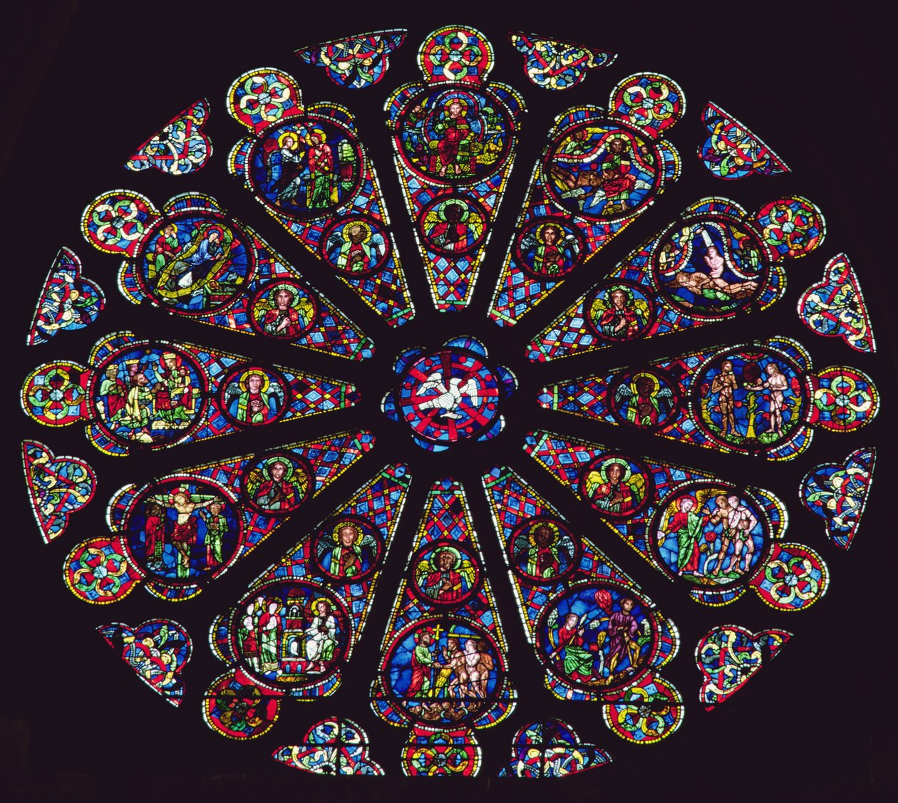 Rosetón sur, 1235-40 de French School