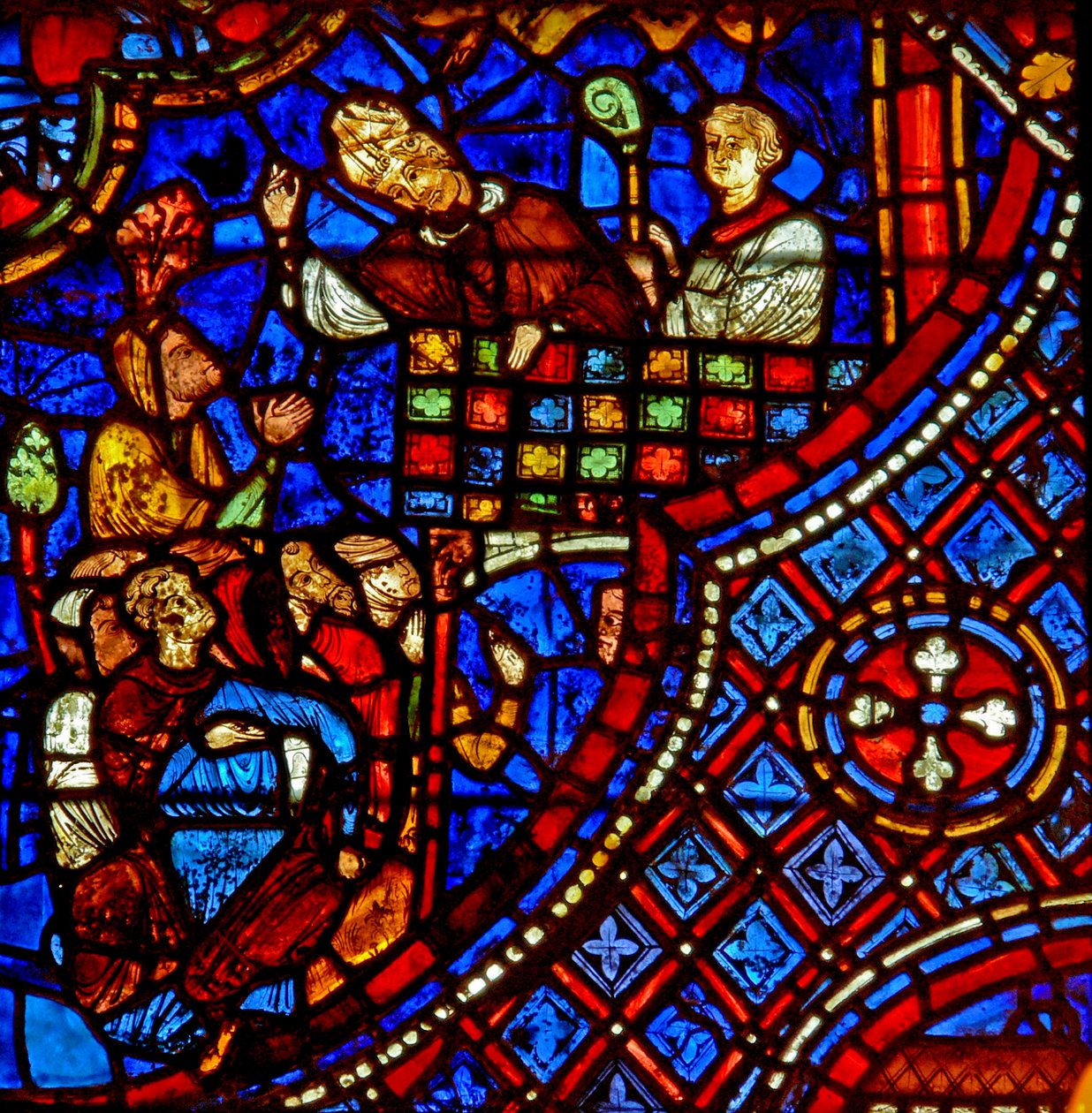 San Nicolás: dando un sermón de French School