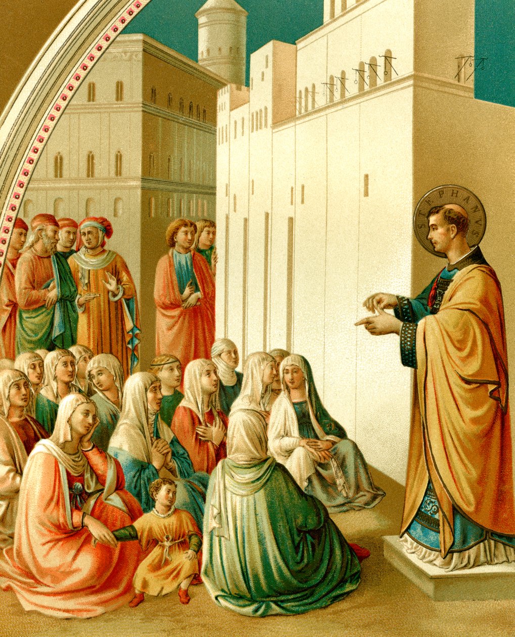 San Esteban predicando de French School