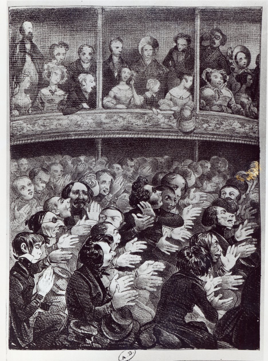La Claque en acción, c.1830-40 de French School