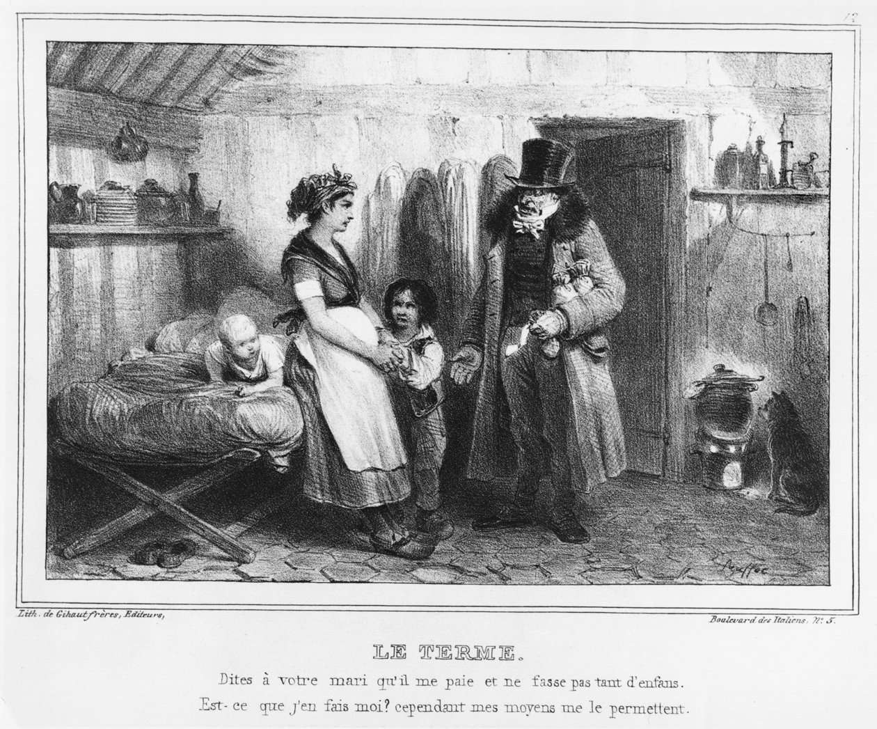 La fecha de pago, c.1840 de French School