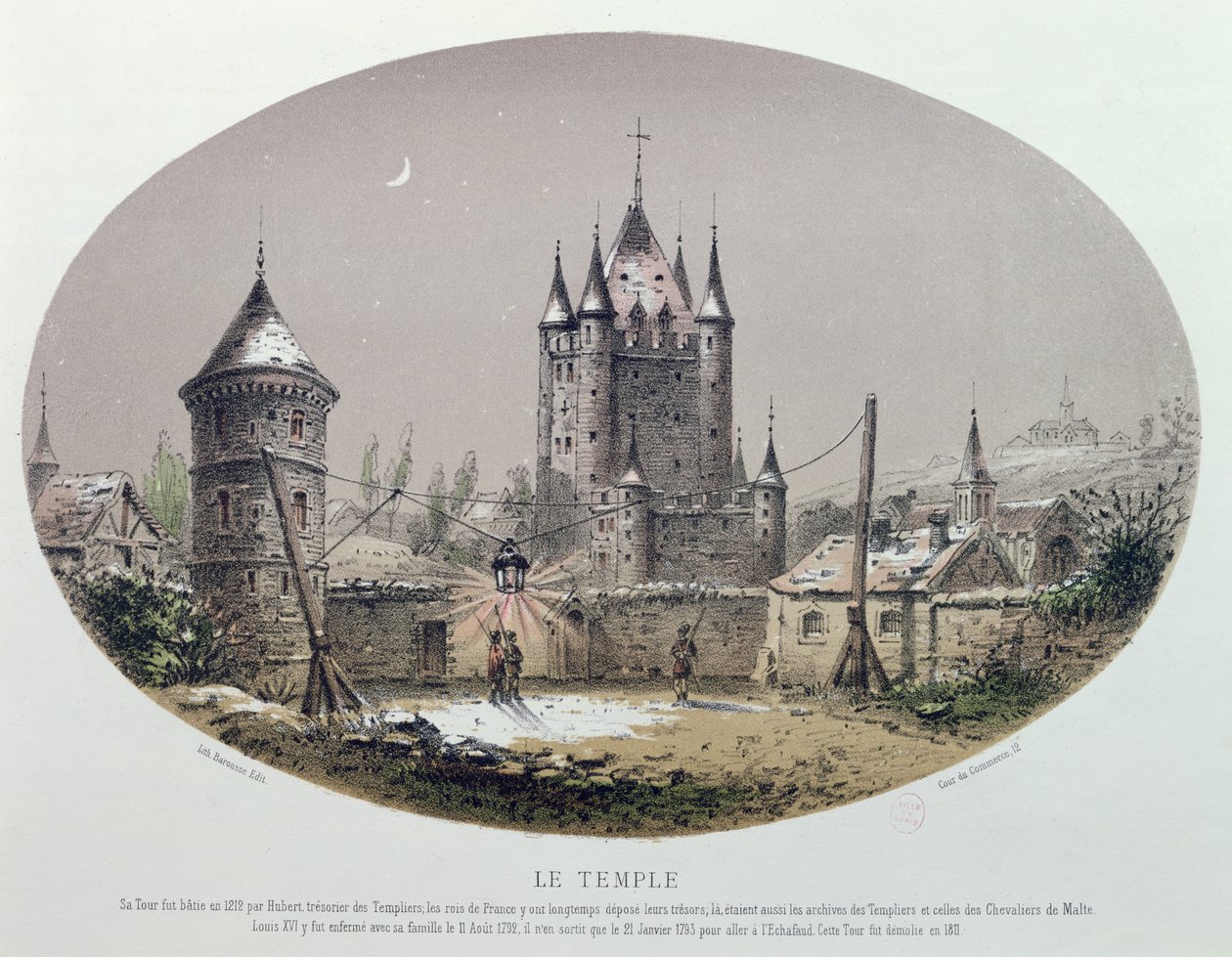El Donjon del Templo, París de French School