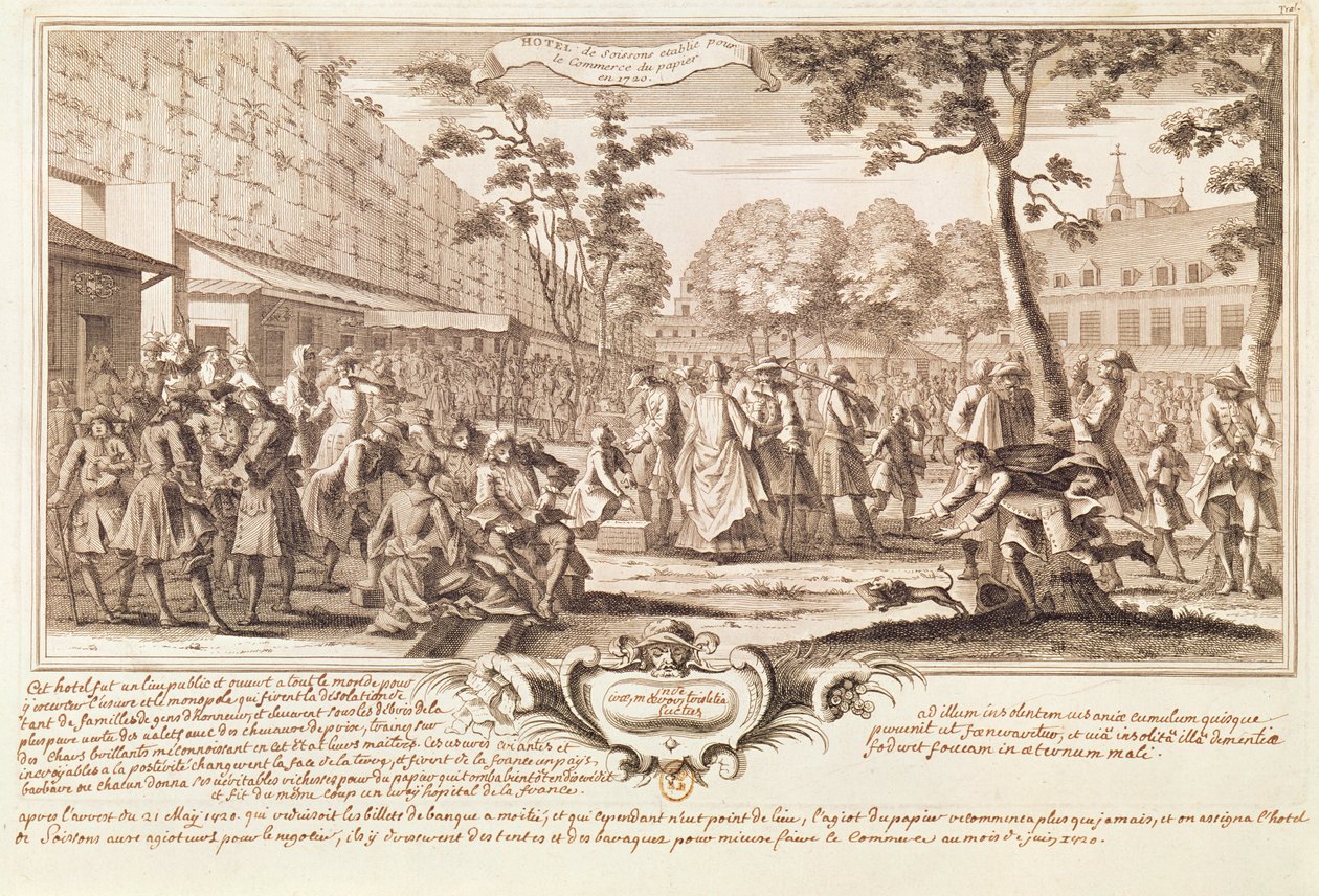 El Hotel de Soissons en 1720 de French School