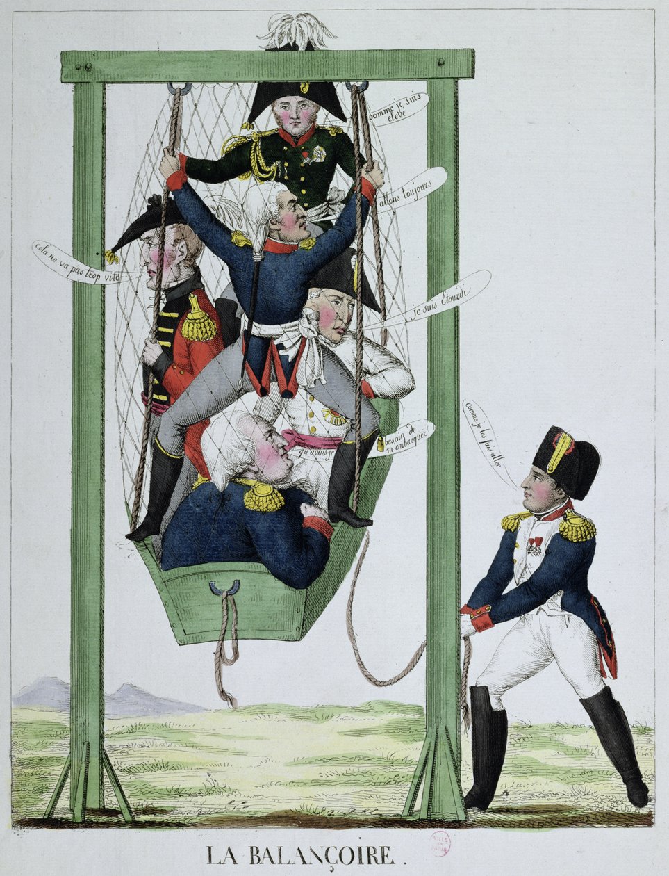 El Columpio, caricatura de Napoleón (1769-1821), c.1814 de French School