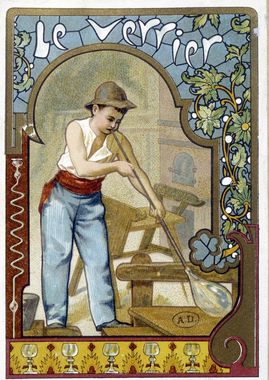 El vidriero - cromo. de French School