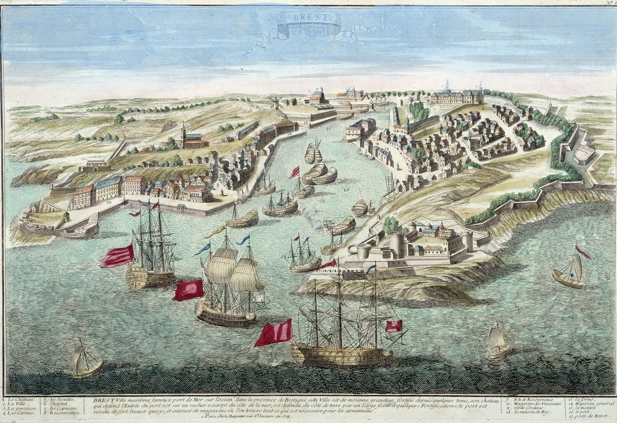 Vista de Brest en el siglo XVIII. de French School