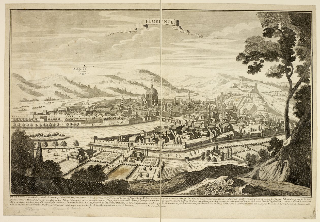 Vista de Florencia de French School