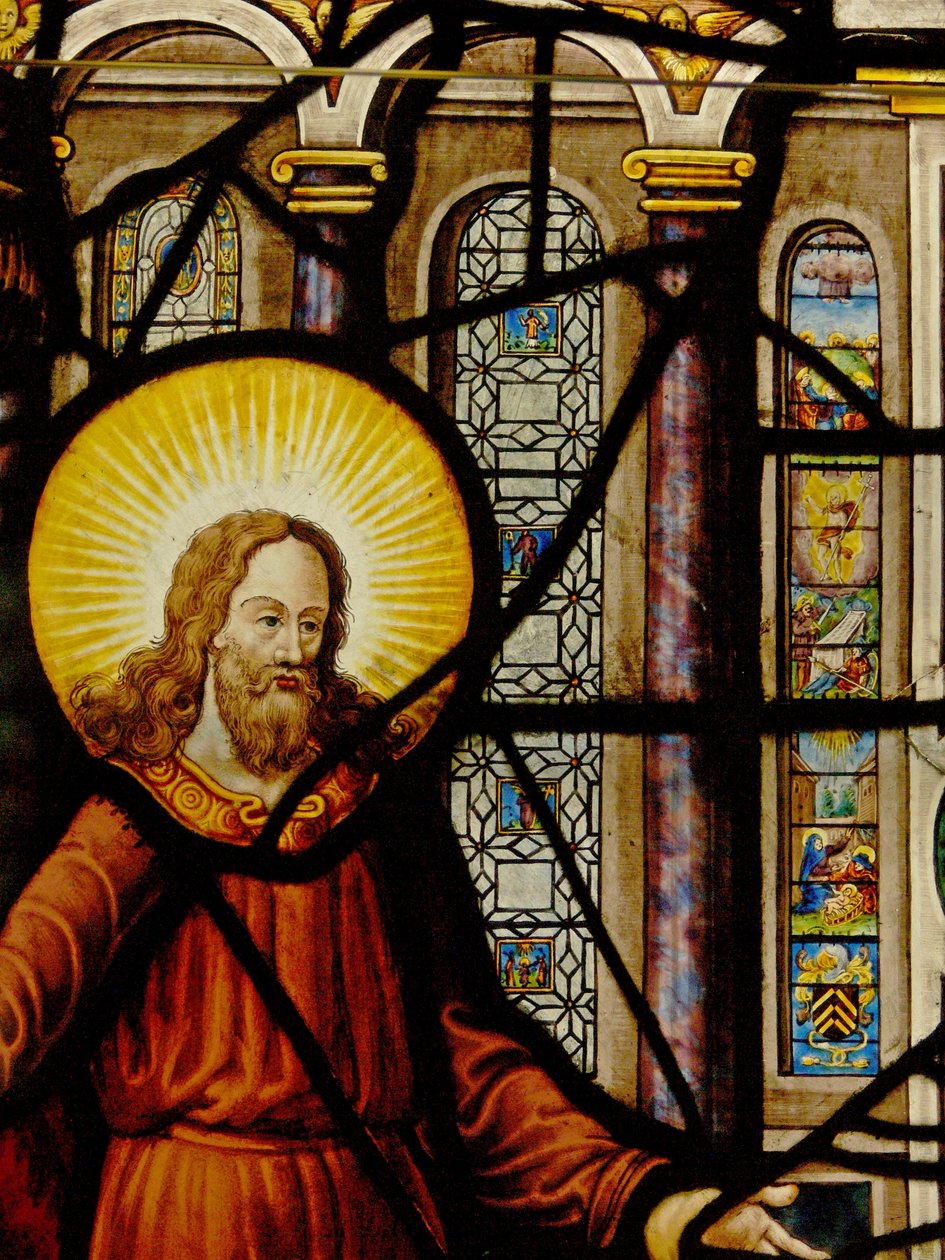 Ventana Charnier-10 que representa a Cristo y la Hostia de French School