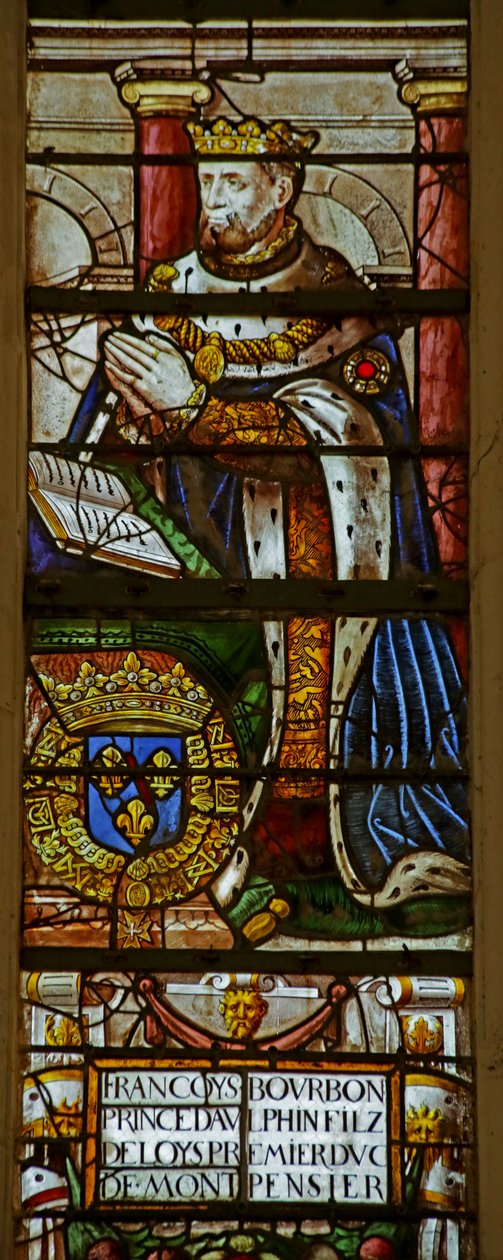 Ventana que representa a Francisco de Borbón de French School
