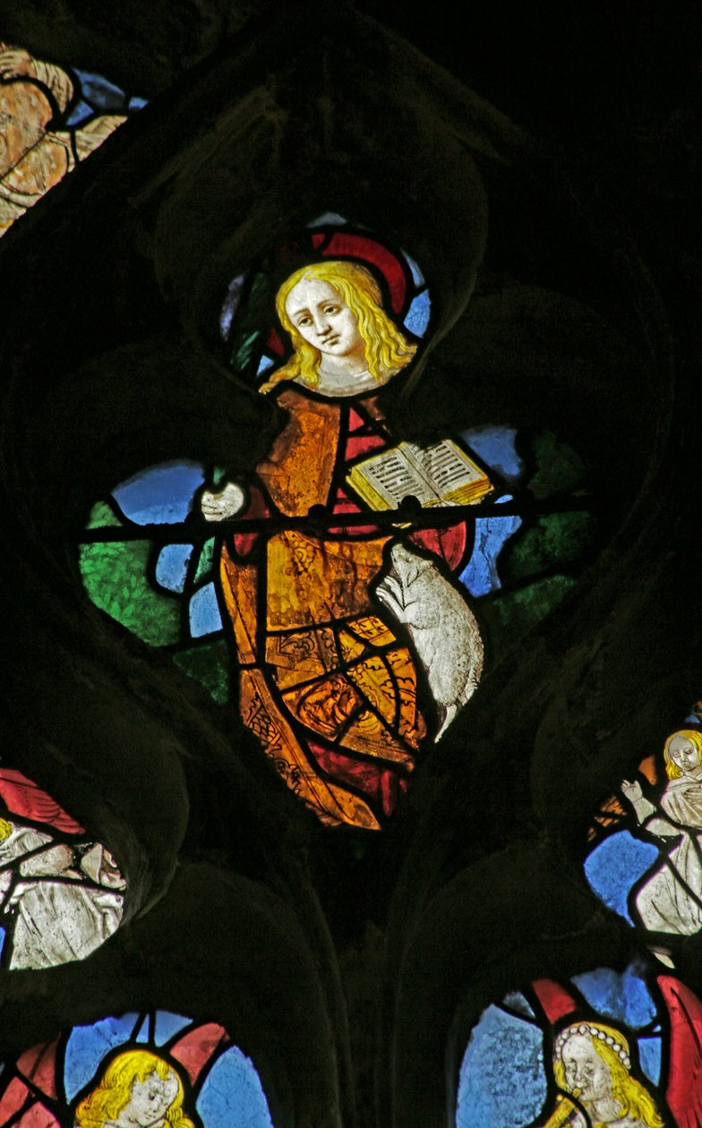 Ventana que representa a Santa Inés, 1505-10 de French School