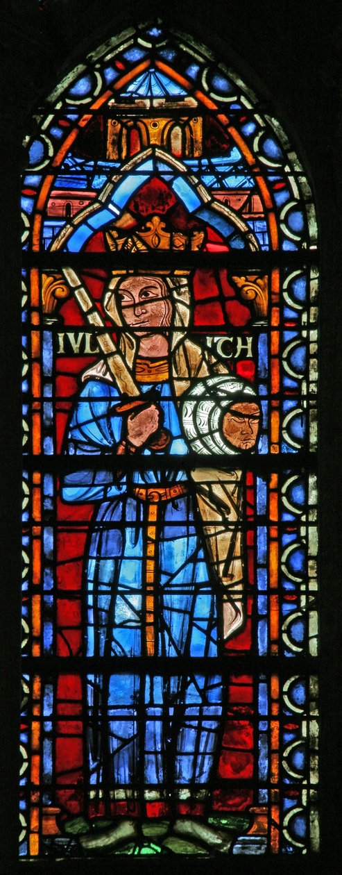 Ventana w103 que representa a Judith de French School